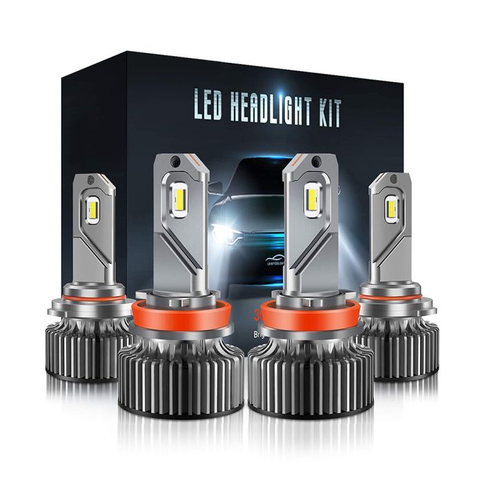 Pack of 4 Wowag H11/H9/H8 Low Beam 9005/HB3 High Beam LED Headlight Bulbs Combo,350% Brighter,120W 20000 LM,Super Bright LED Headlights Conversion Kits 6000K Cool White 