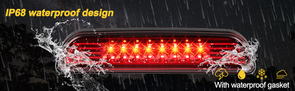 Toyota Tacoma 9.5 " LED 3rd Brake Light 2011-2017 Red Lens Chrome Housing